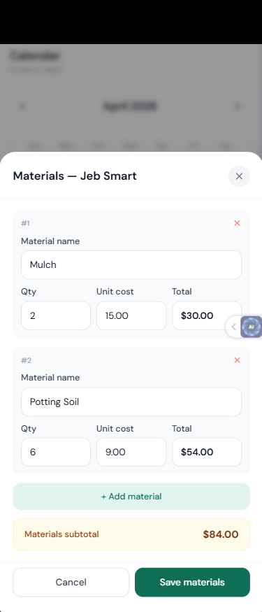 Materials tracking